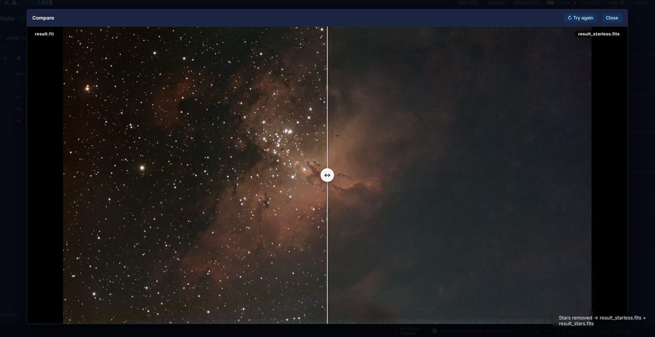 Star removal and recompositing